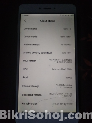 Redmi note 4 3/32 gb